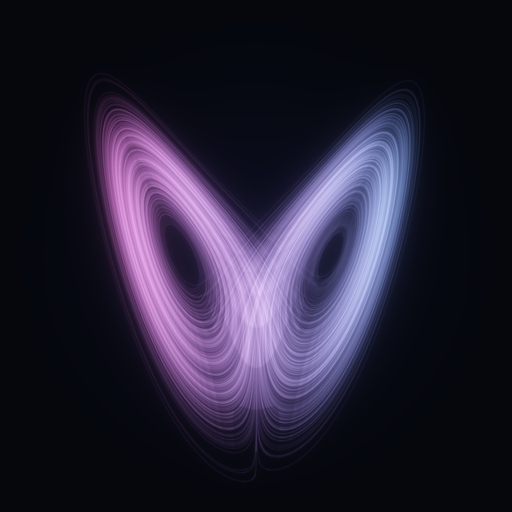 The Lorenz attractor, drawn from one integrated path